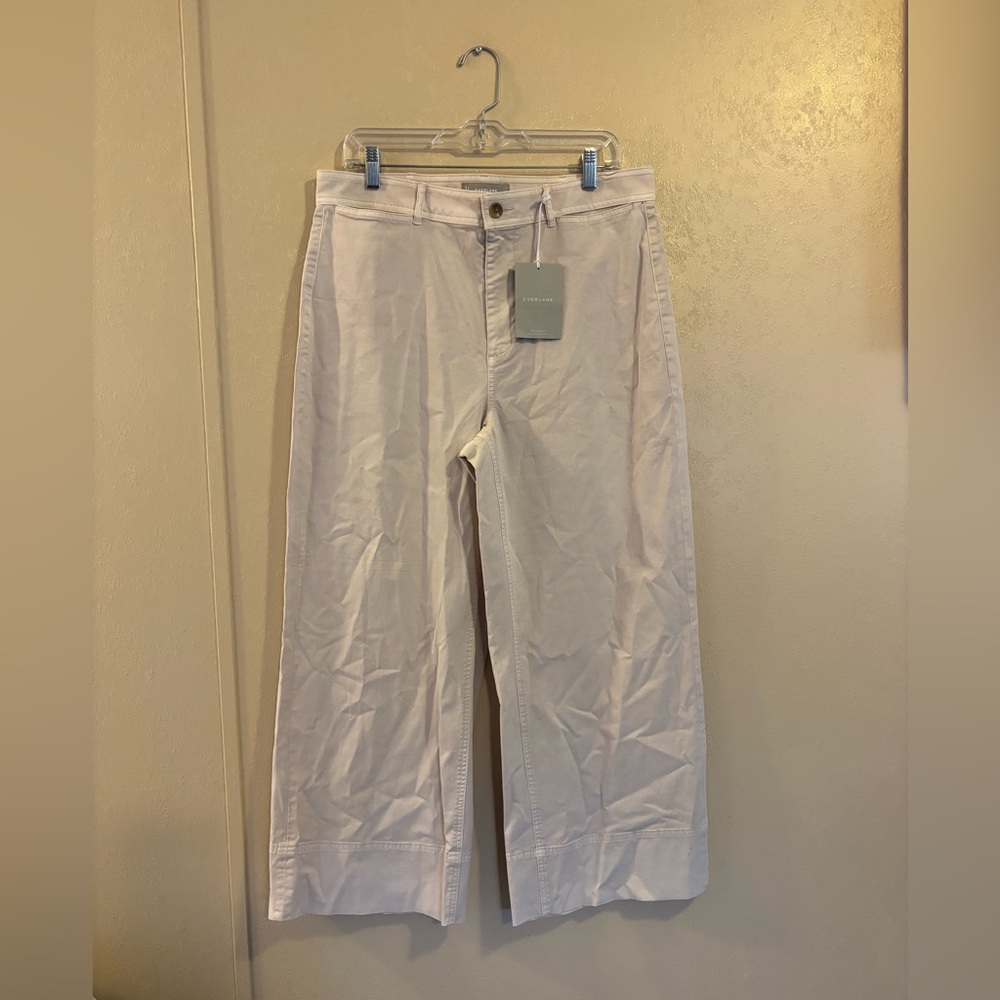 Everlane Cream Wide-Leg Pants